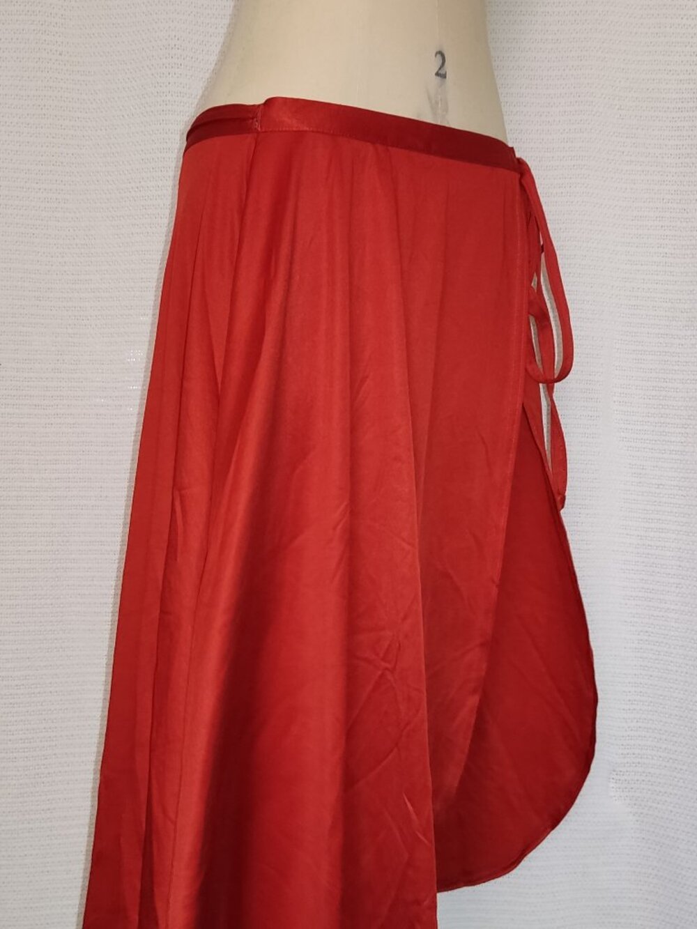 Vintage rust orange wrap skirt